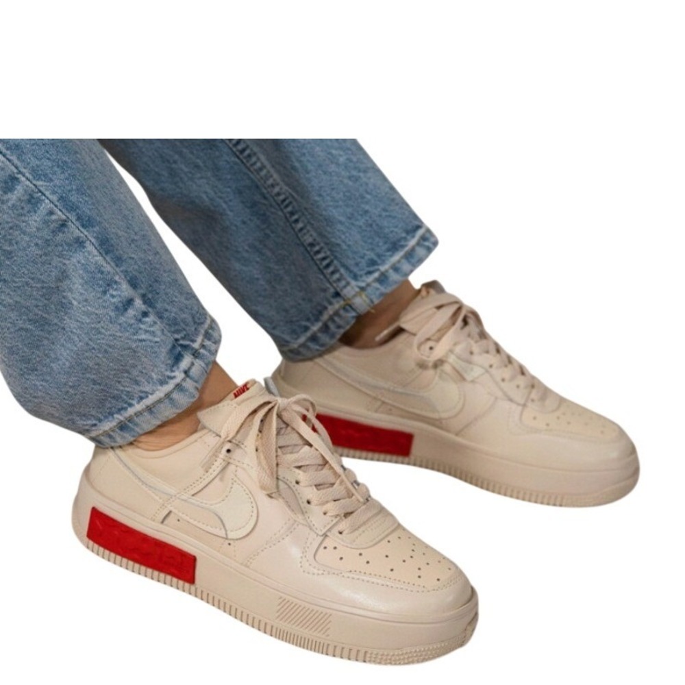 Nike Air Force 1 Fontanka Pearl White University Red DA7024-200 Womens Size 7 - Picture 3 of 11